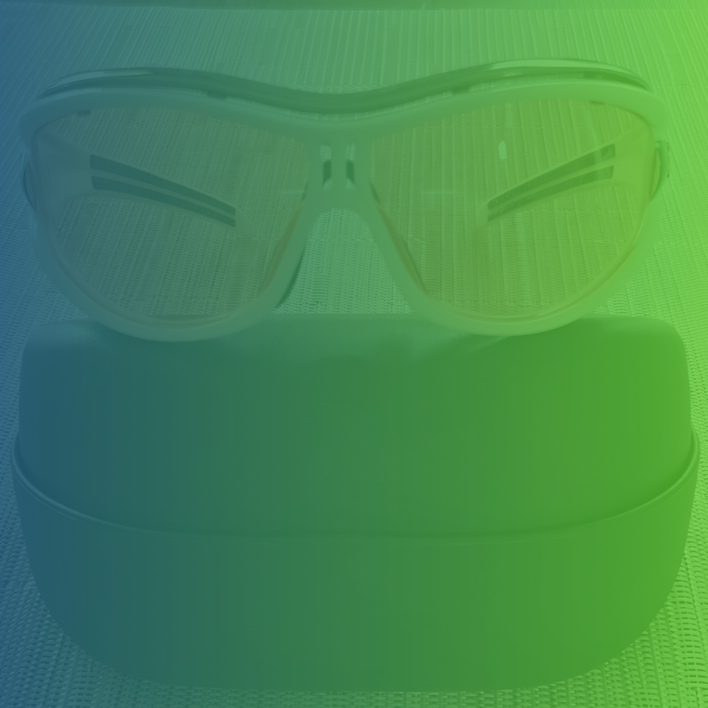 Nahaufnahme einer Sonnenbrille, die ich beim Mountainbiken im Wald verloren geglaubt hatte