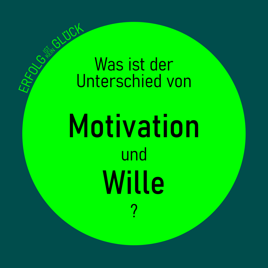 Illustration zum Unterschied von Motivation und Willenskraft.