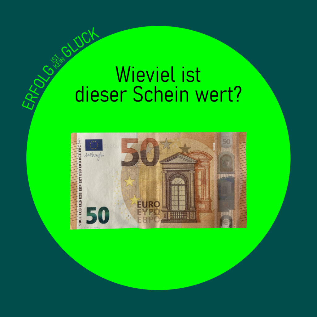 Ein 50-Euro-Schein, bei dem der Wert selbstverständlich ist.